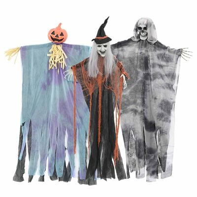 Halloween-hængespøgelser 3 stk. flerfarvet 61 x 97 cm