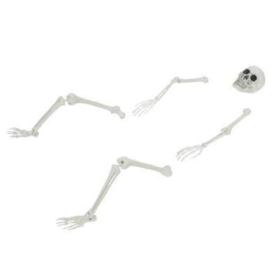 Halloween-skelet med jordspyd hvid 45,5 x 13 cm