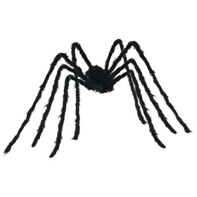 Halloween-edderkoppedekoration med spind 2 stk. sort og hvid 200 cm