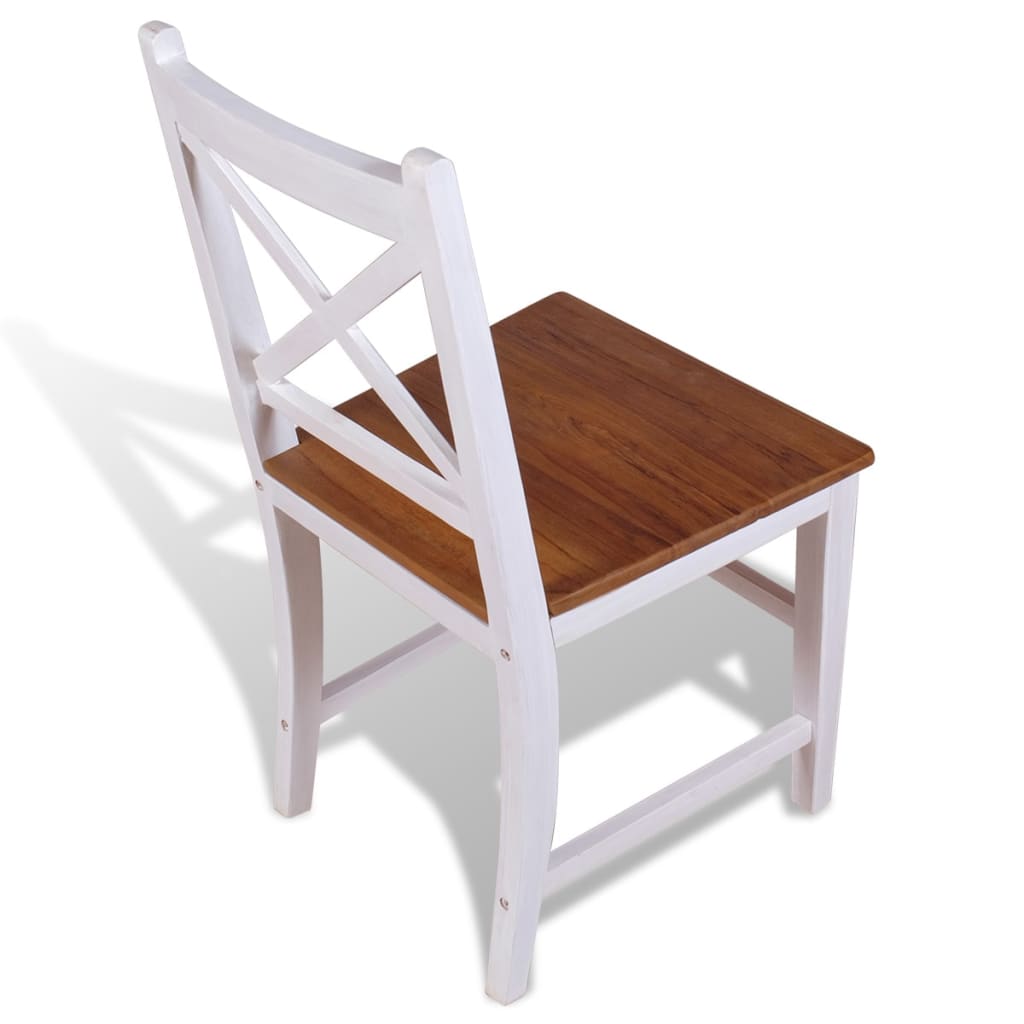 vidaXL spisebordsstole 4 stk. massivt teaktræ mahogni