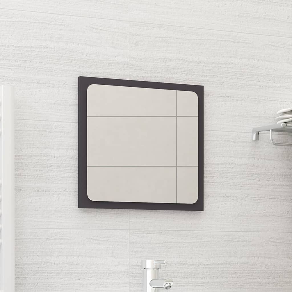 vidaXL badeværelsesspejl 40x1,5x37 cm spånplade grå