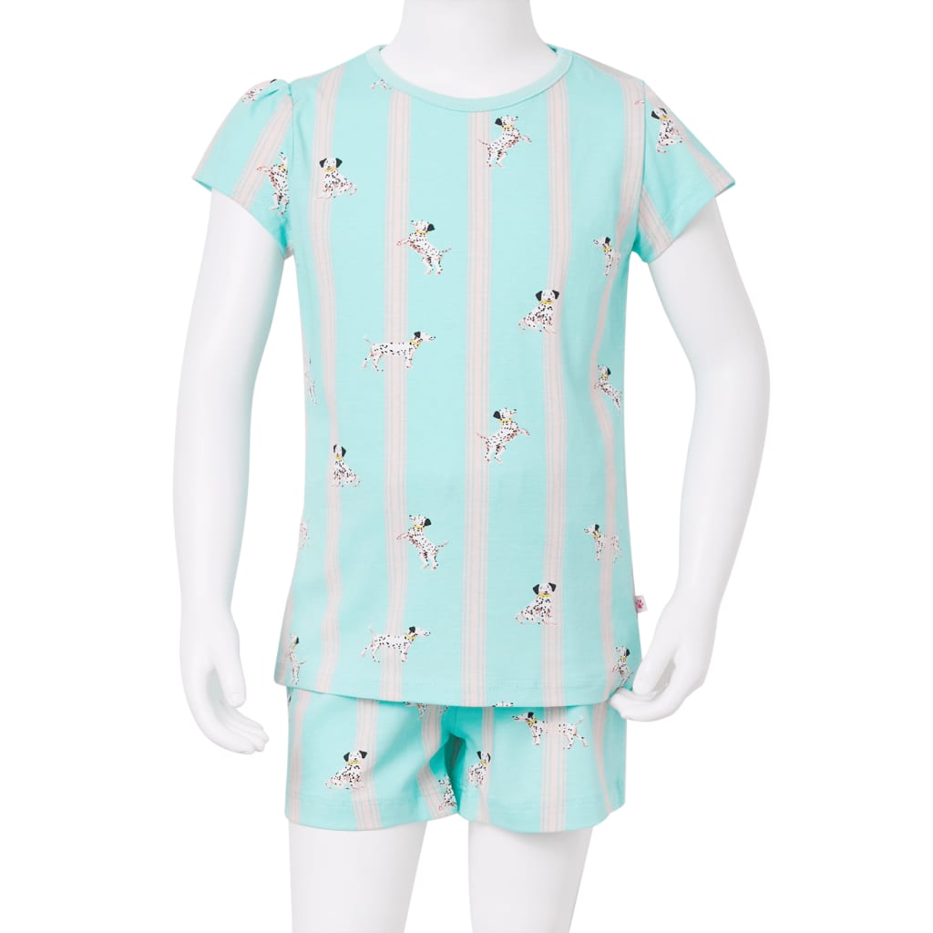 Pyjamas til børn str. 92 korte ærmer ecrufarvet