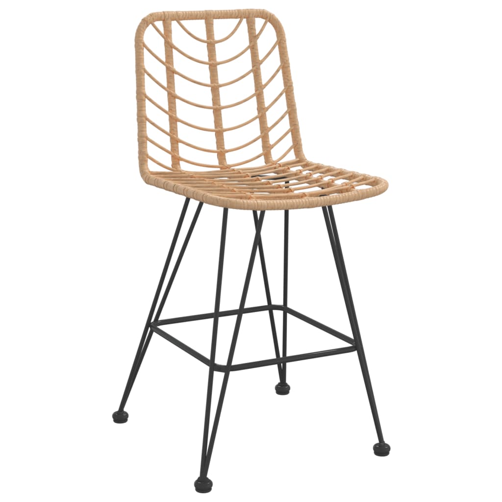 vidaXL barstole 2 stk. 45x56x103,5 cm polyrattan og stål