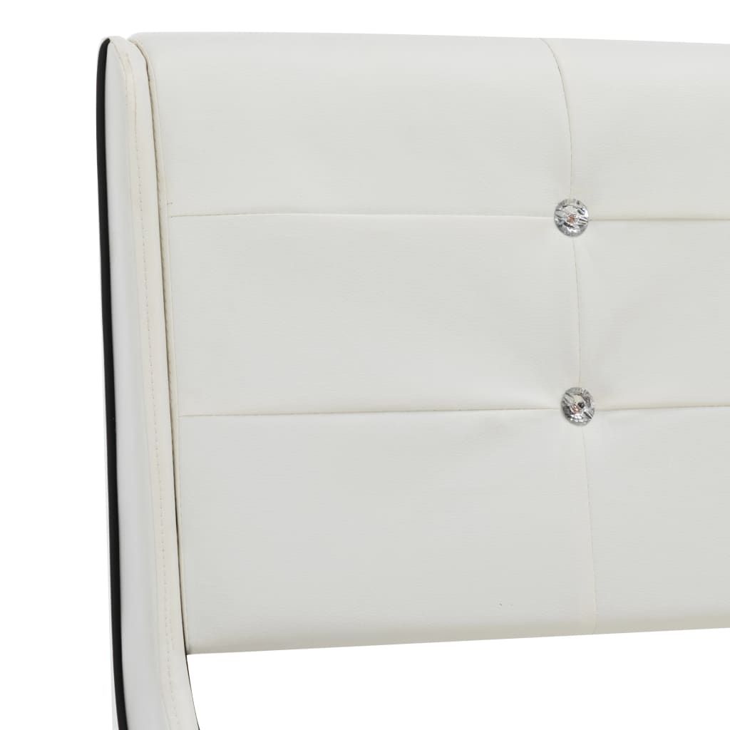 vidaXL sengestel 180 x 200 cm hvid kunstlæder