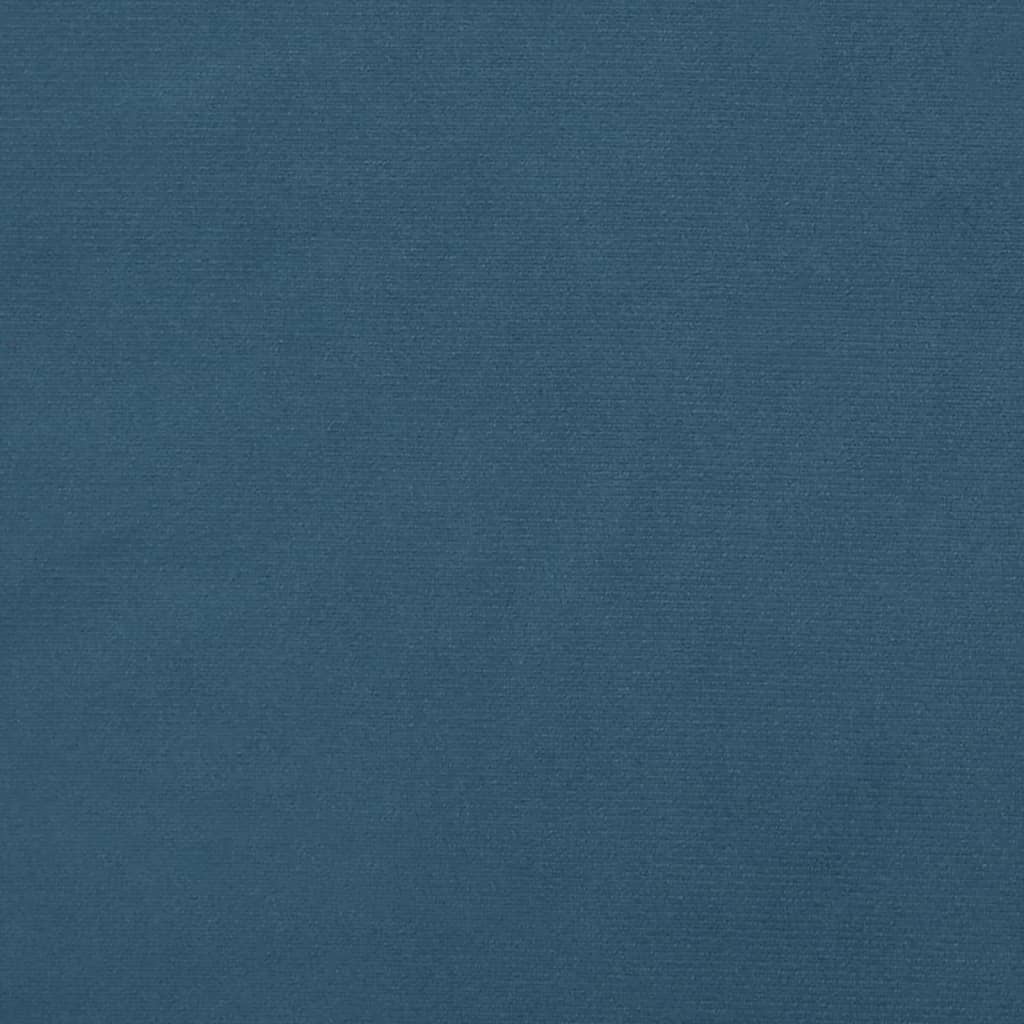 vidaXL sengegavl med kanter 103x23x118/128 cm fløjl mørkeblå