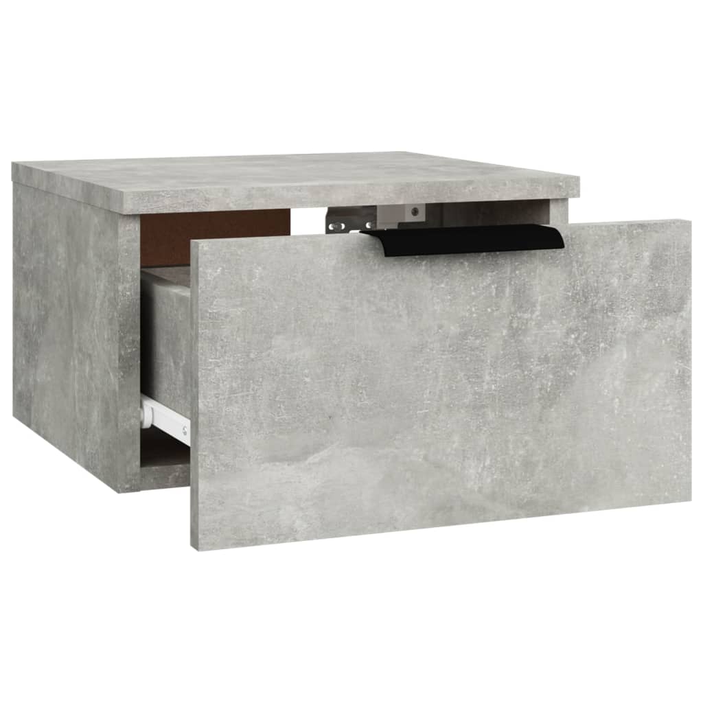 vidaXL væghængte sengeborde 2 stk. 34x30x20 cm betongrå