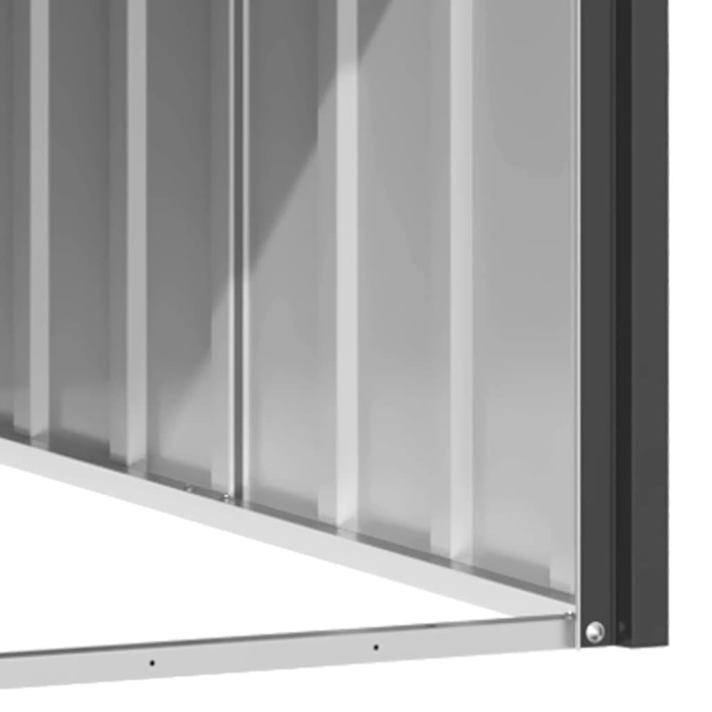 vidaXL hundehus 116,5x103x81,5 cm galvaniseret stål antracitgrå
