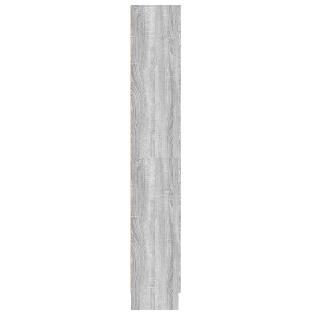 vidaXL bogskab 82,5x30,5x185,5 cm konstrueret træ grå sonoma-eg