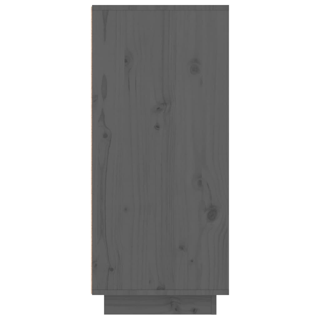vidaXL skoreol 60x35x80 cm massivt fyrretræ grå