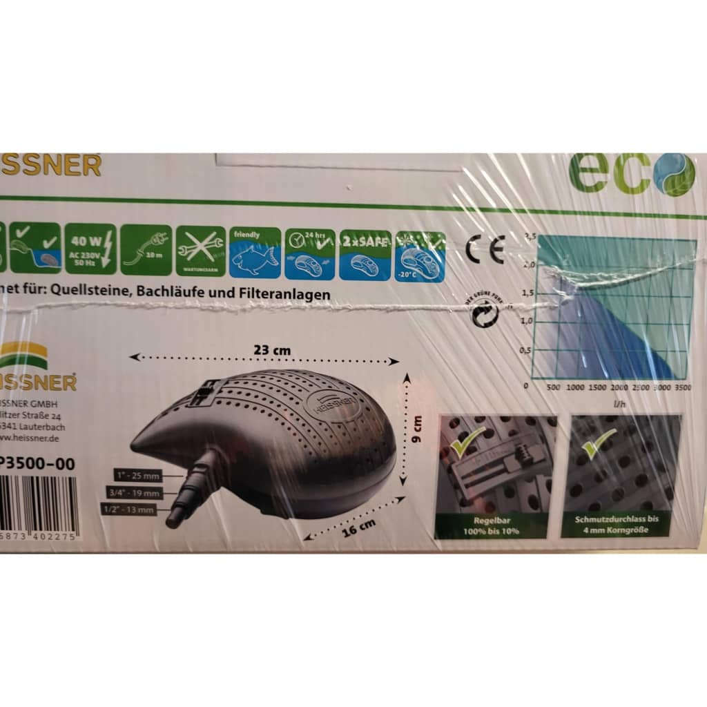 HEISSNER filterpumpe Eco Smartline 3300 l/t.