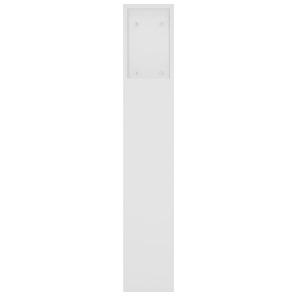 vidaXL sengegavl med opbevaring 220x18,5x104,5 cm hvid