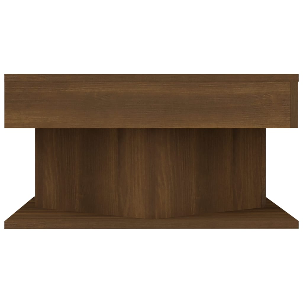 vidaXL sofabord 57x57x30 cm konstrueret træ brun egetræsfarve