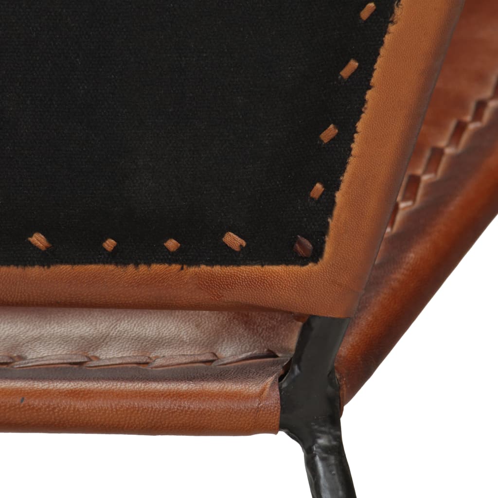 vidaXL stol ægte læder brun