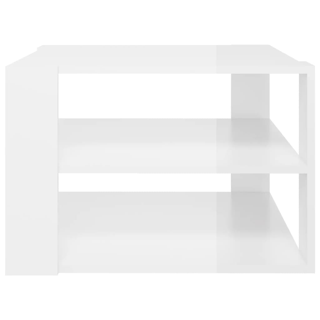 vidaXL sofabord 60x60x40 cm spånplade hvid højglans