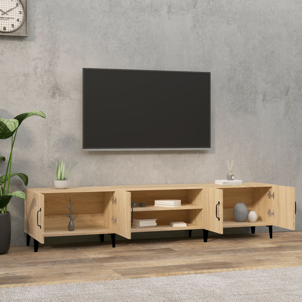vidaXL tv-bord 180x31,5x40 cm konstrueret træ sonoma-eg
