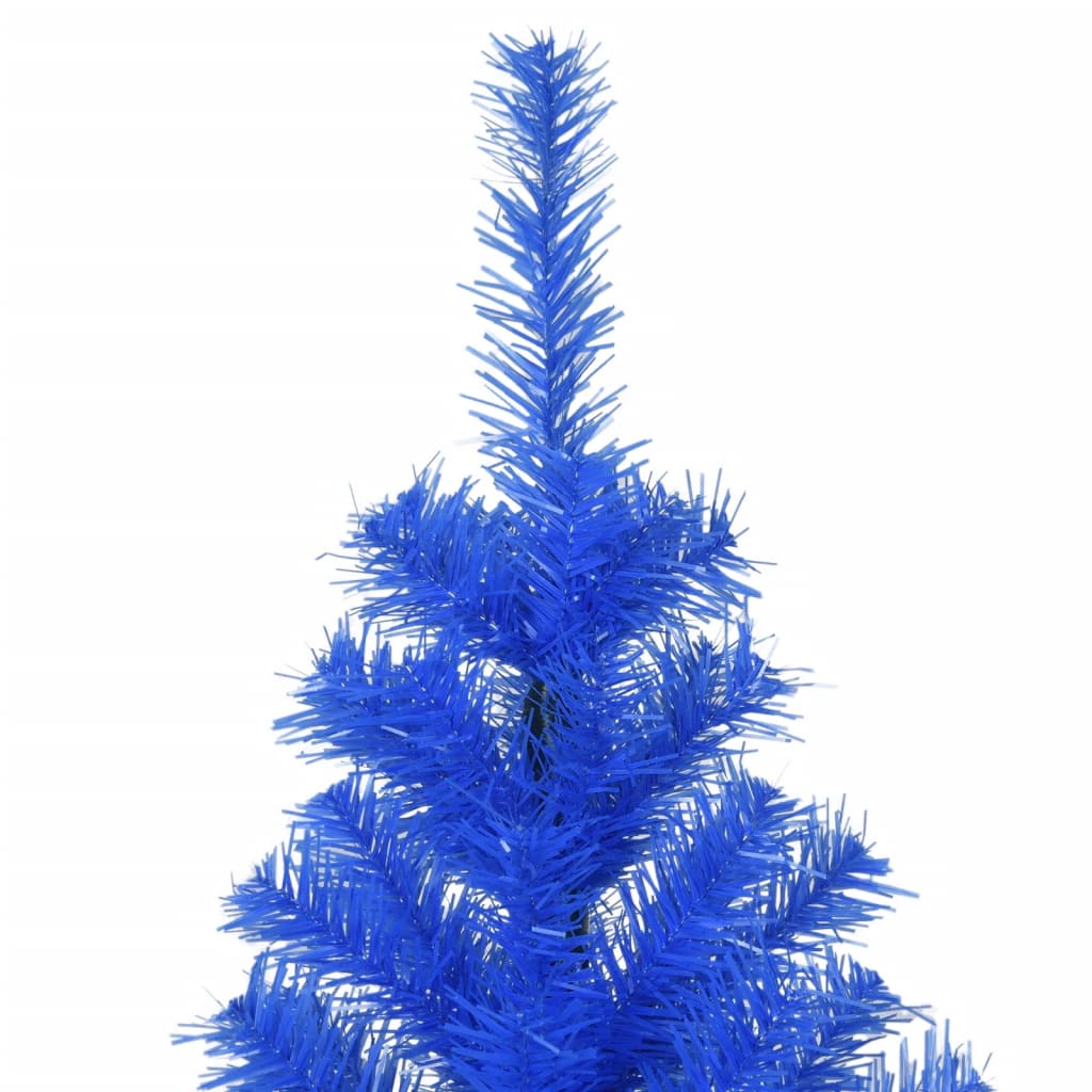 vidaXL kunstigt juletræ med juletræsfod 240 cm PVC blå