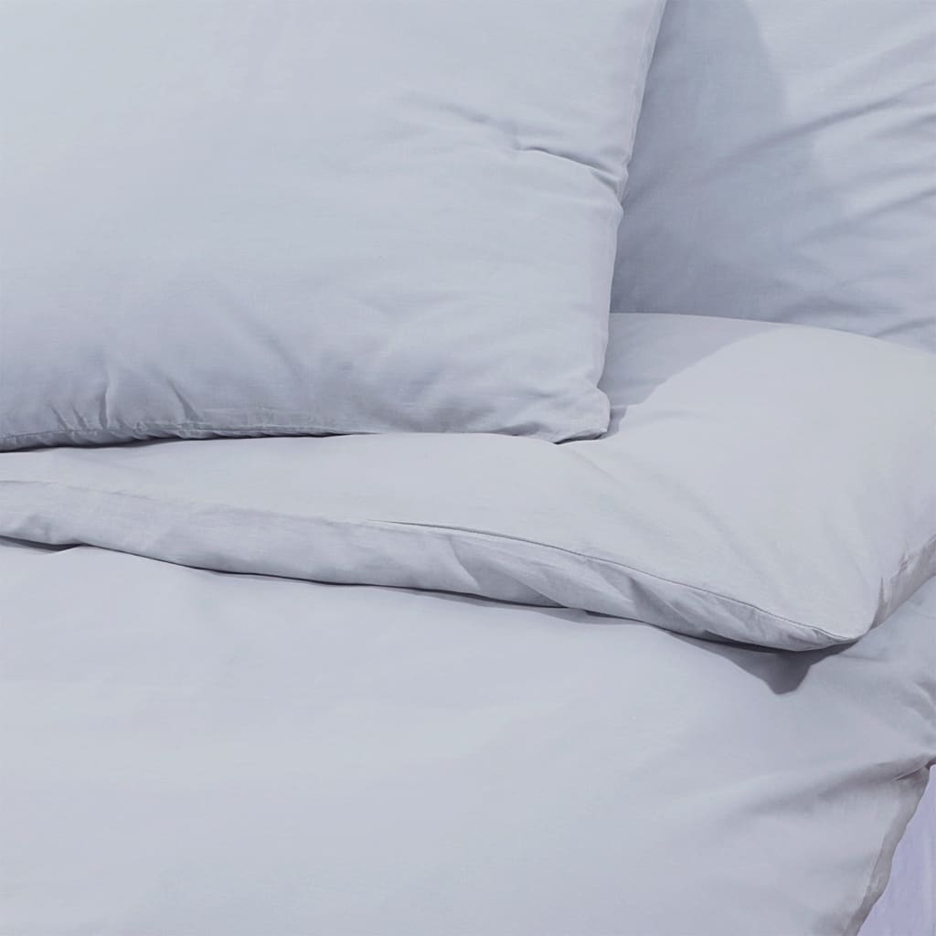 vidaXL sengetøj 135x200 cm let mikrofiberstof grå