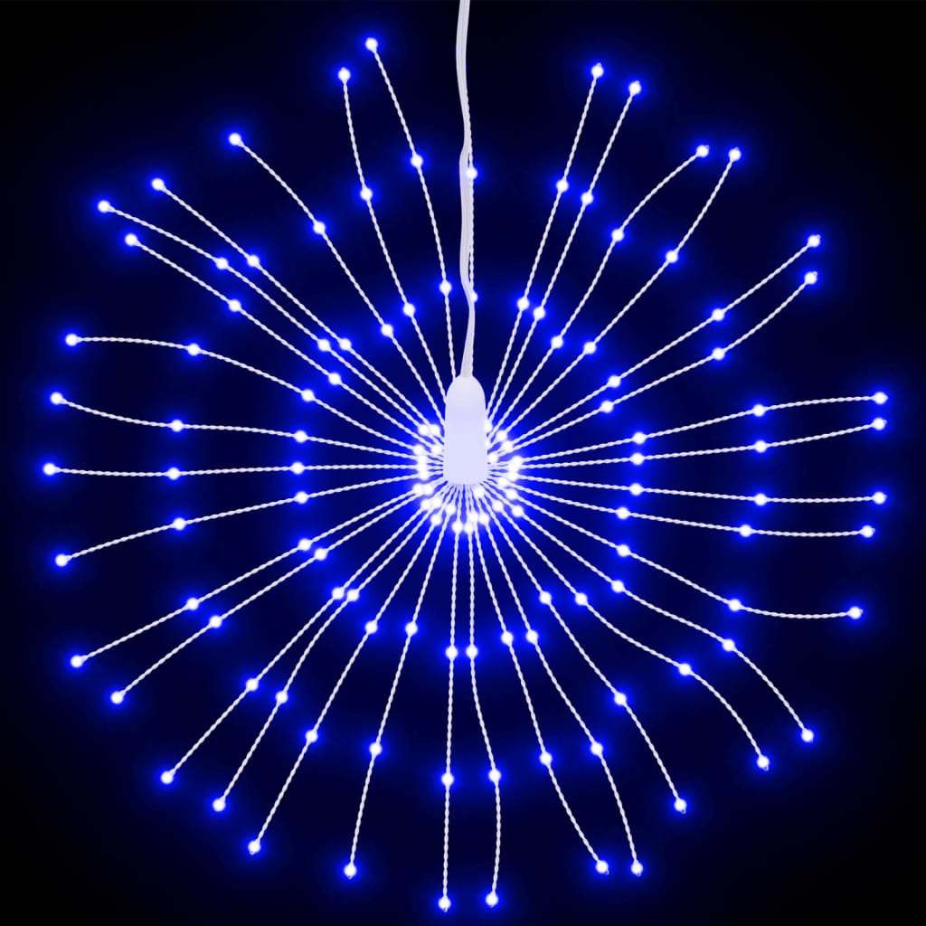 vidaXL lysende starburst-dekoration 4 stk. 140 LED'er 17 cm blåt lys