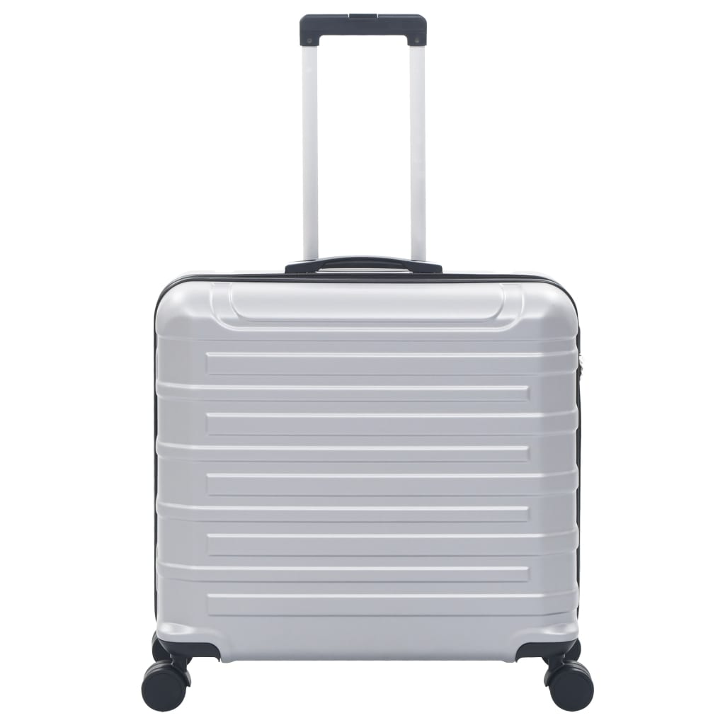 vidaXL kuffertsæt i 2 dele hardcase ABS sølvfarvet