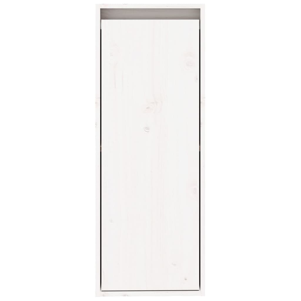 vidaXL vægskab 30x30x80 cm massivt fyrretræ hvid