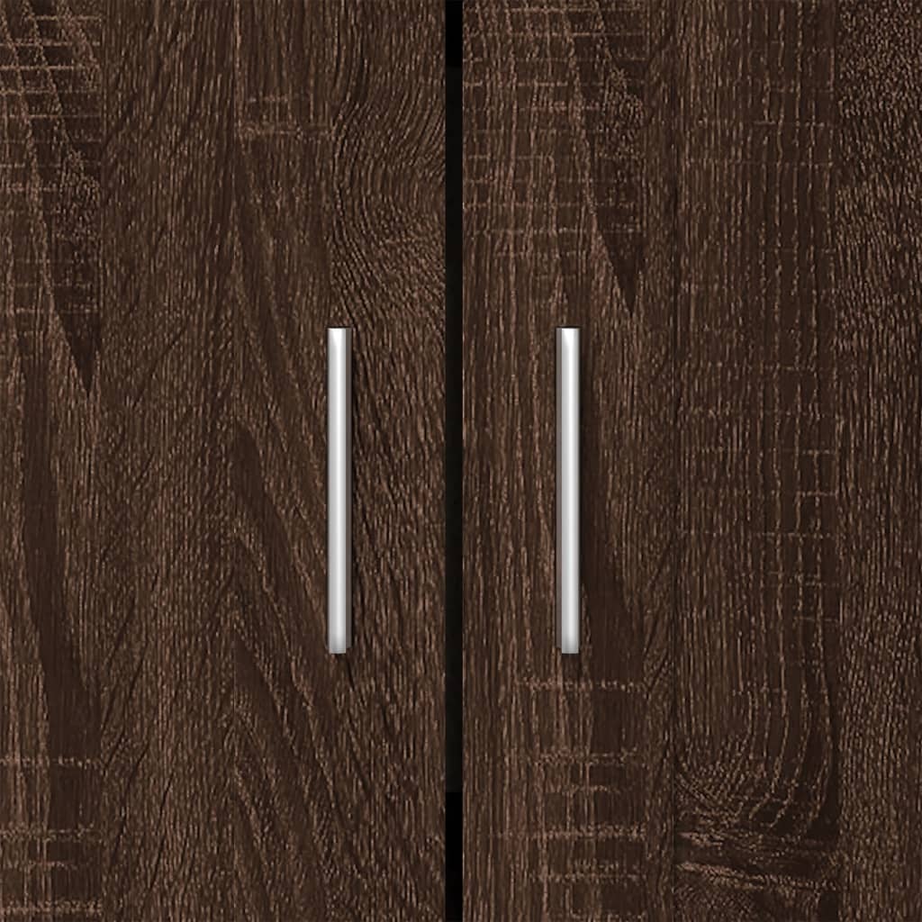 vidaXL bogskab 82,5x30,5x115 cm konstrueret træ brun egetræsfarve