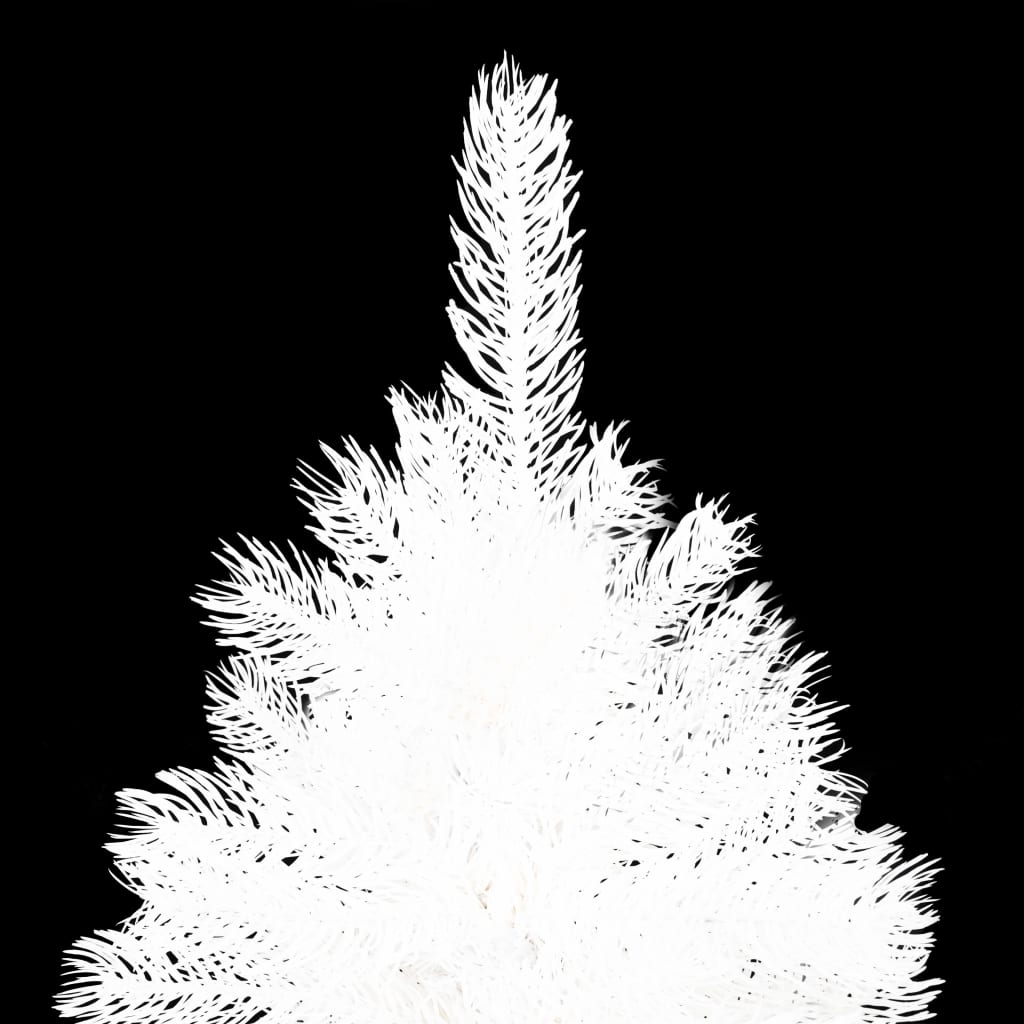 vidaXL kunstigt juletræ med lys og kuglesæt 150 cm hvid