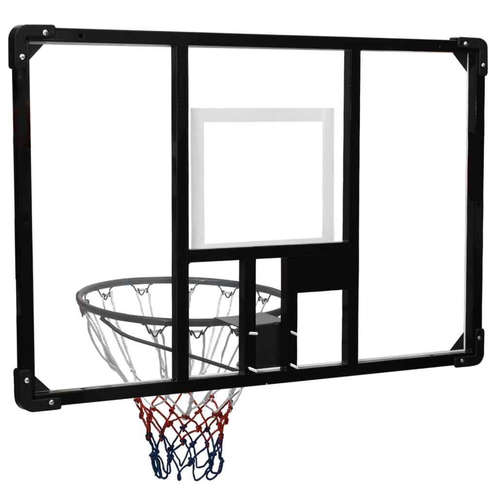 vidaXL basketballkurv med plade 106x69x3 cm polycarbonat transparent
