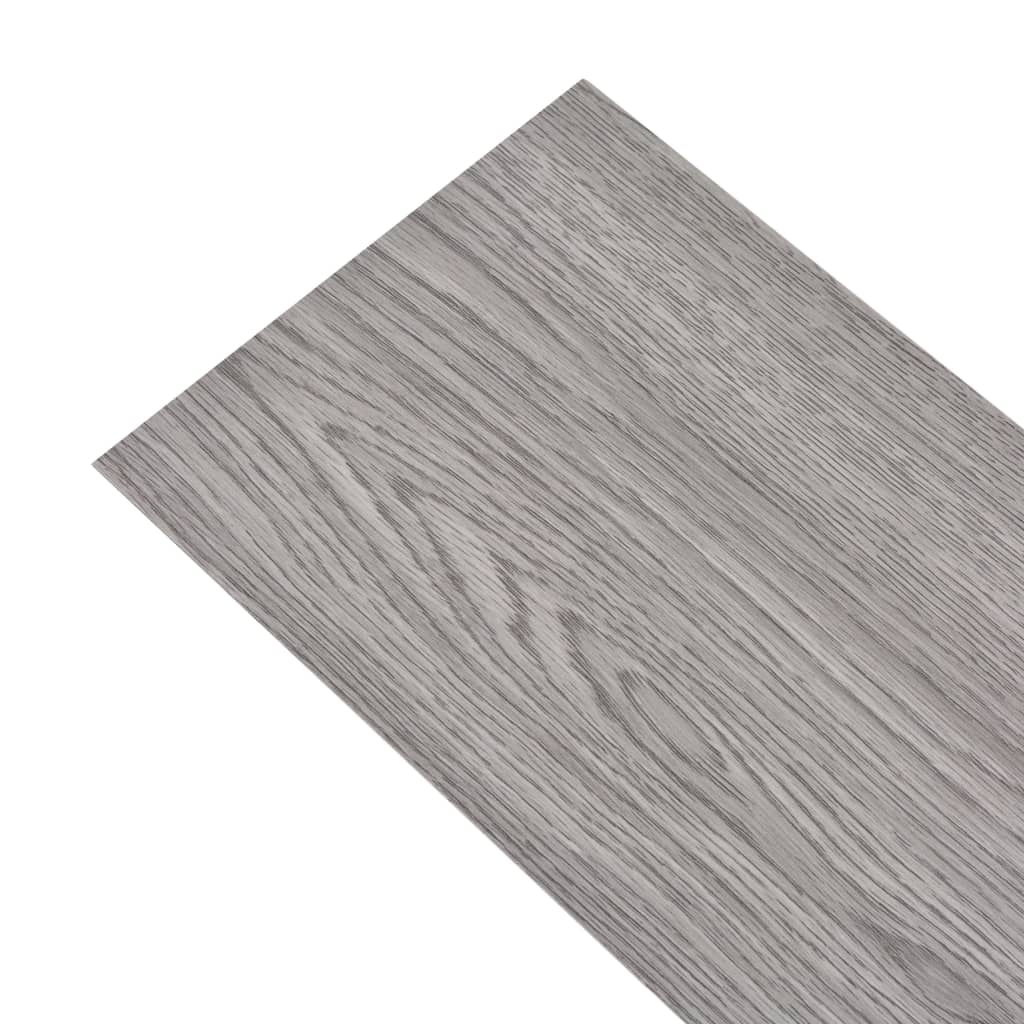 vidaXL selvhæftende PVC-gulvplanker 5,21 m² 2 mm mørkegrå