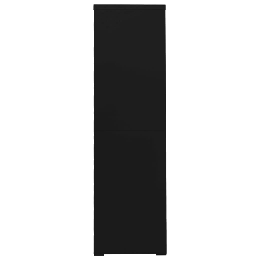 vidaXL arkivskab 90x46x164 cm stål sort