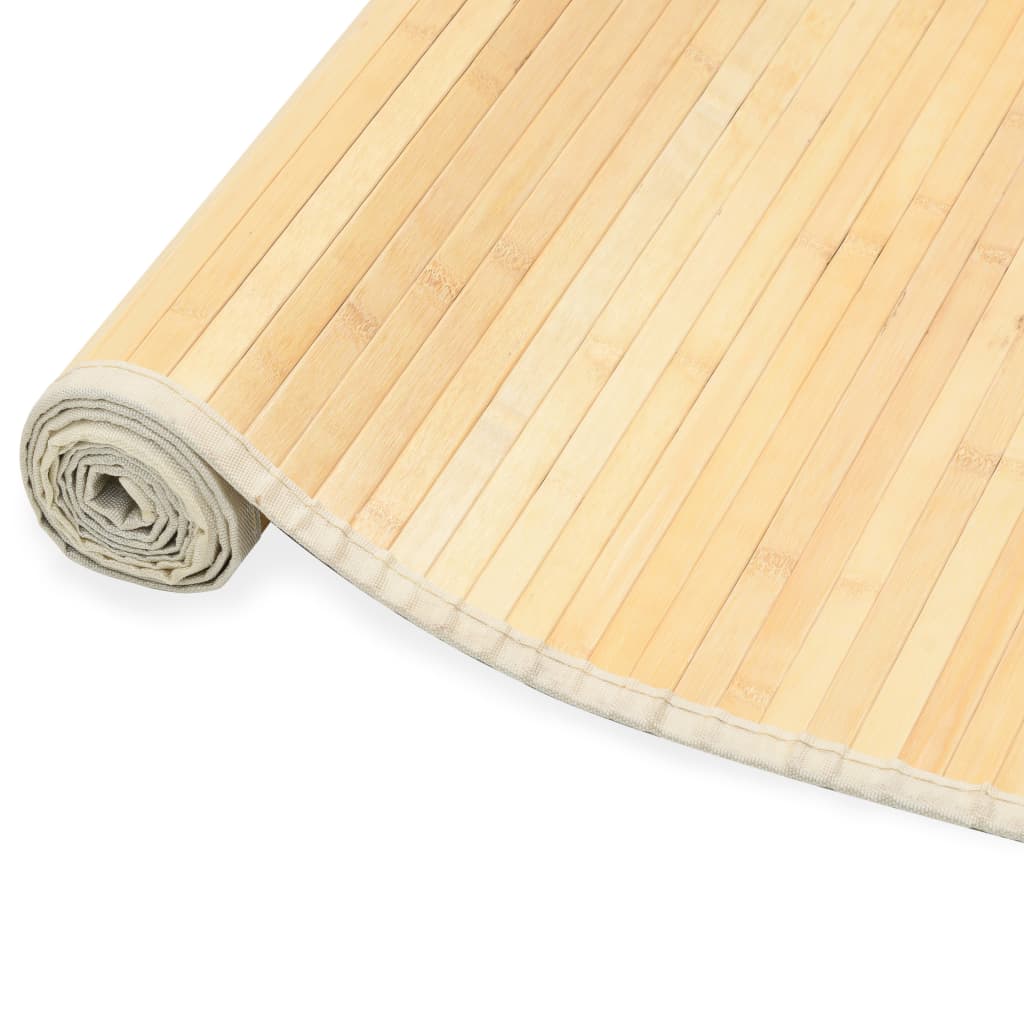 vidaXL gulvtæppe 160x230 cm bambus naturfarvet