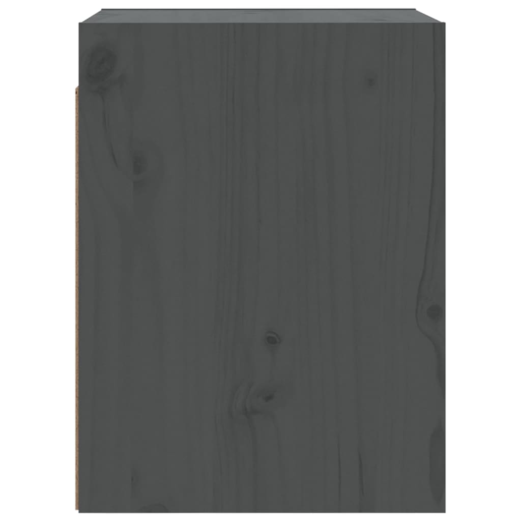 vidaXL vægskab 30x30x40 cm massivt fyrretræ grå