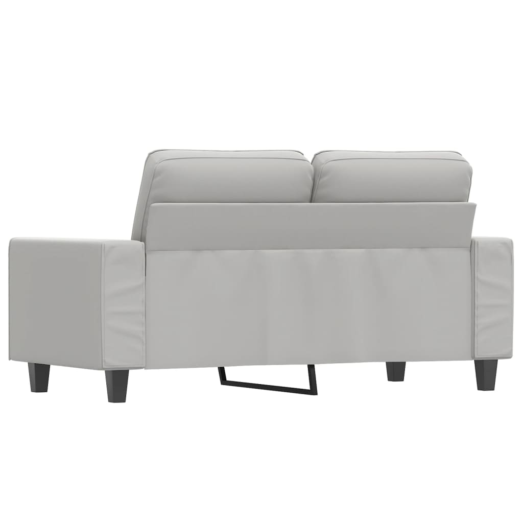 vidaXL 2-personers sofa 120 cm mikrofiberstof lysegrå