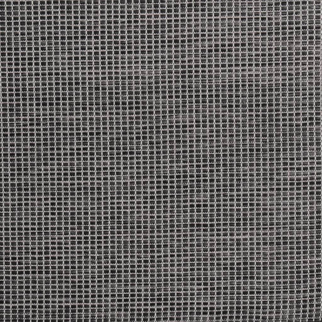 vidaXL fladvævet udendørstæppe 160x230 cm grå