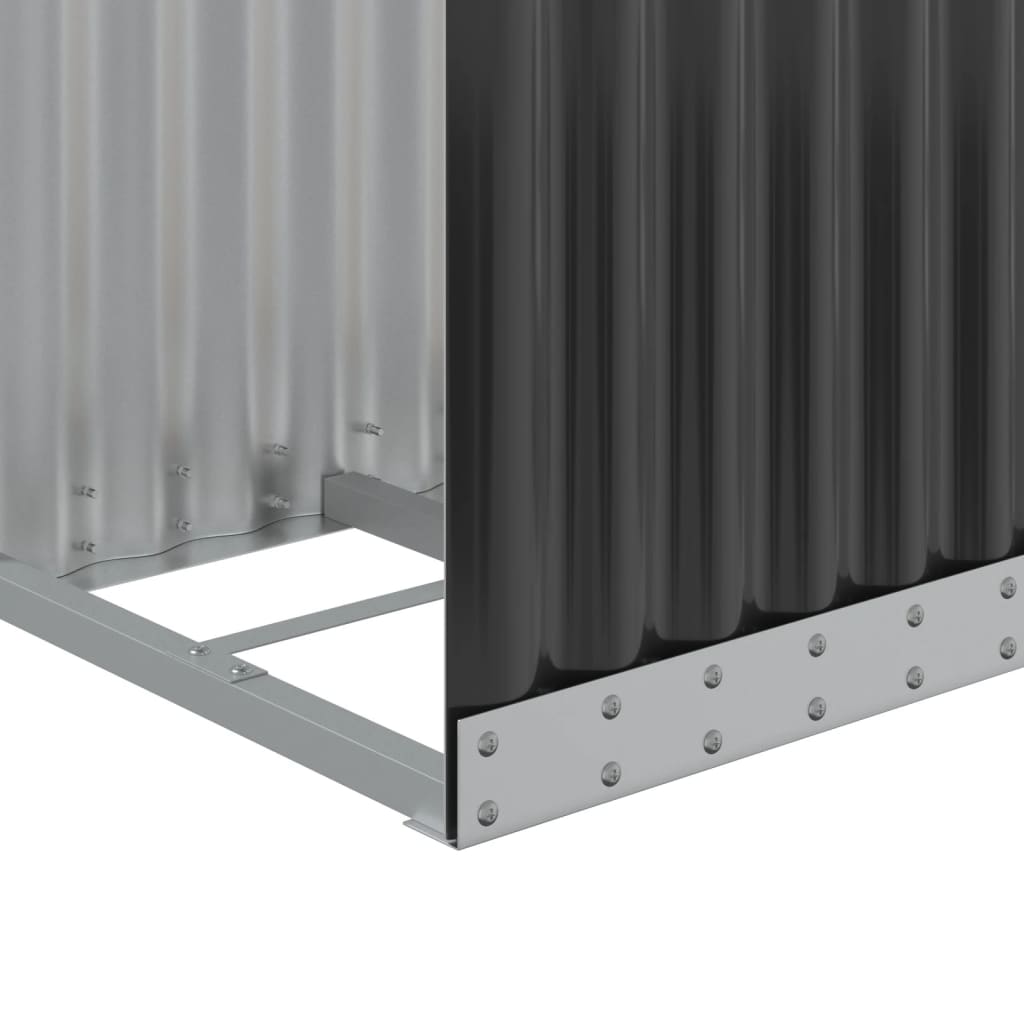 vidaXL brændestativ 40x45x100 cm galvaniseret stål antracitgrå