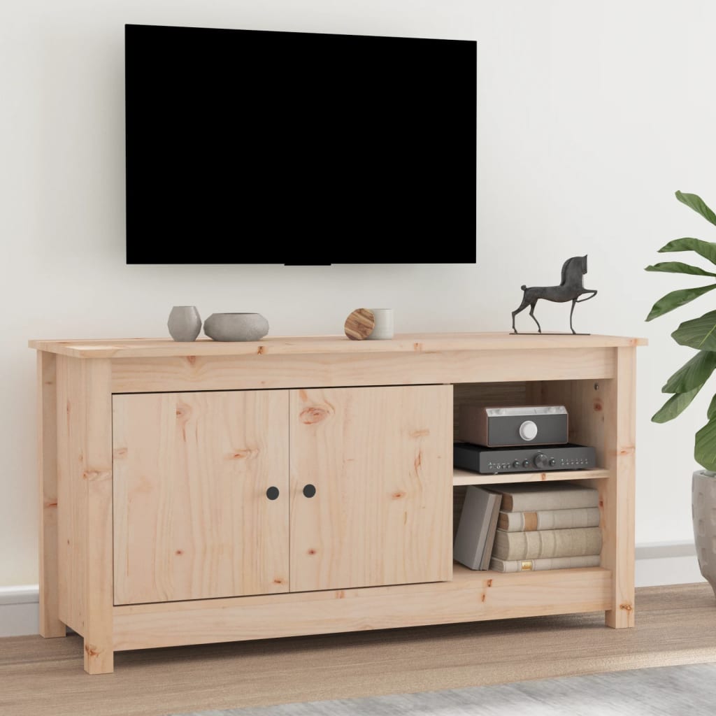 vidaXL tv-bord 103x36,5x52 cm massivt fyrretræ