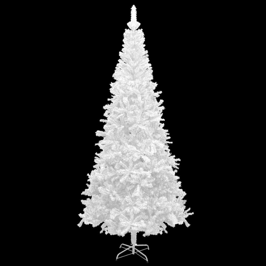 vidaXL kunstigt juletræ med lys 240 cm hvid
