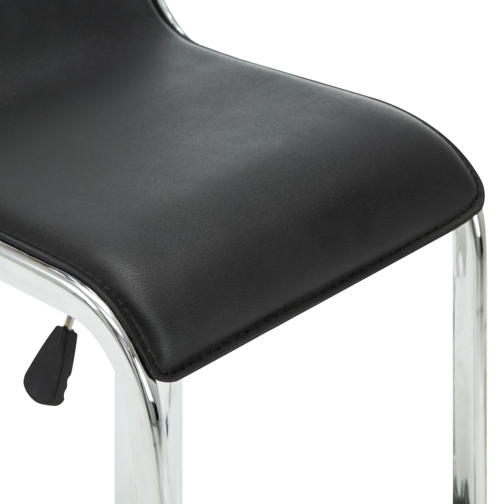 vidaXL drejelige barstole 2 stk. kunstlæder sort