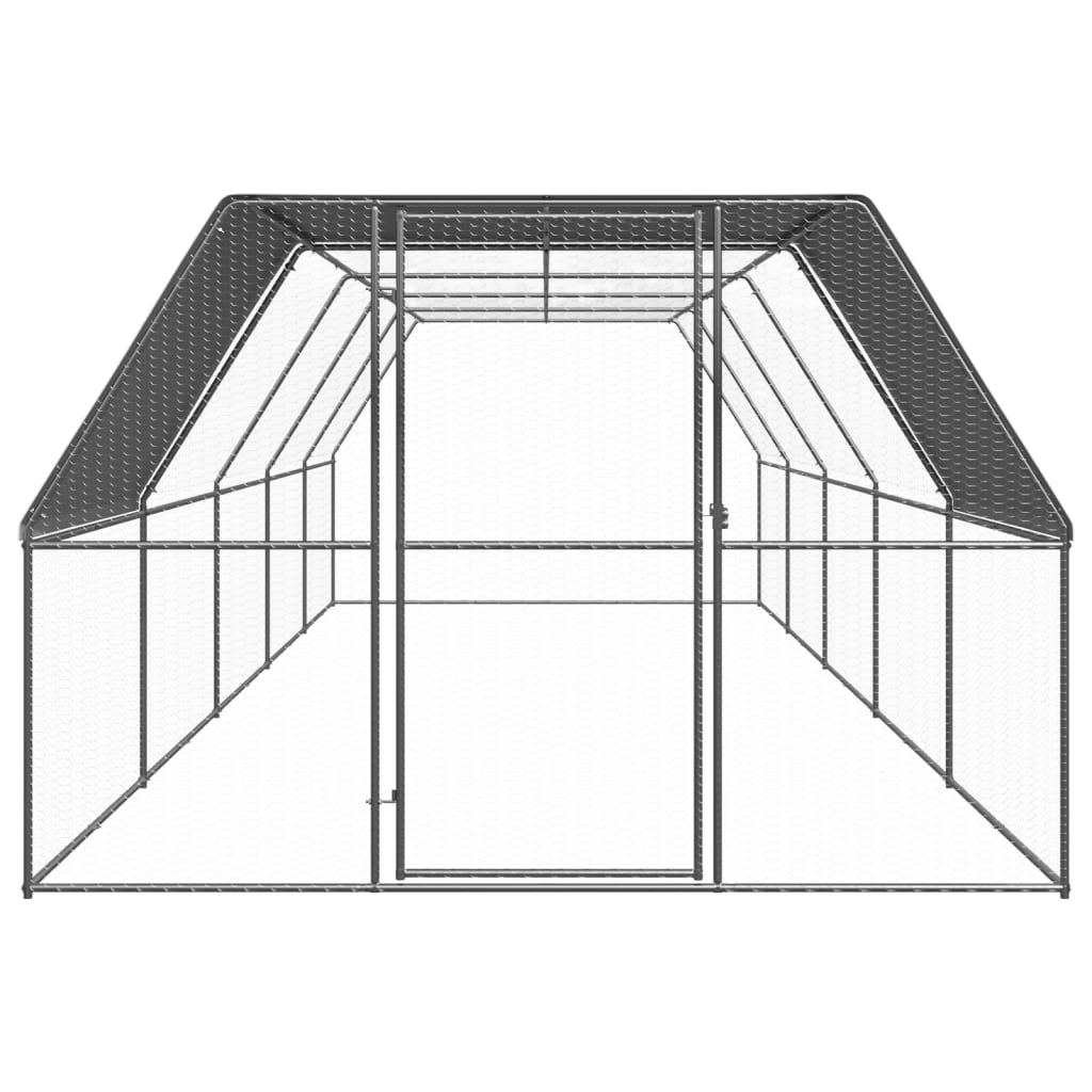 vidaXL udendørs hønsegård 3x10x2 m galvaniseret stål
