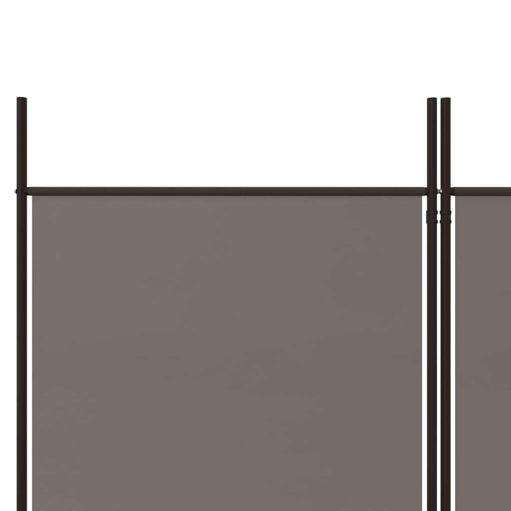 vidaXL 4-panels rumdeler 200x180 cm stof antracitgrå