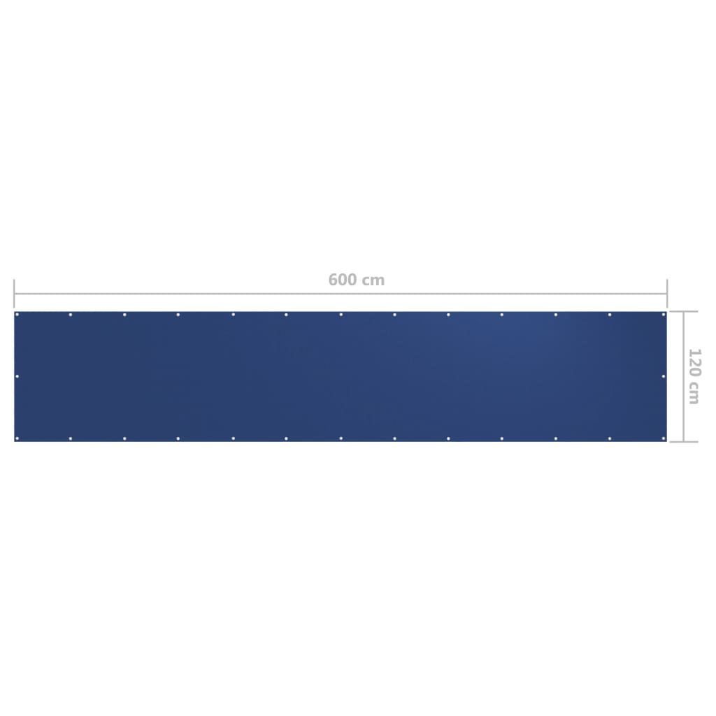 vidaXL altanafskærmning 120x600 cm oxfordstof blå