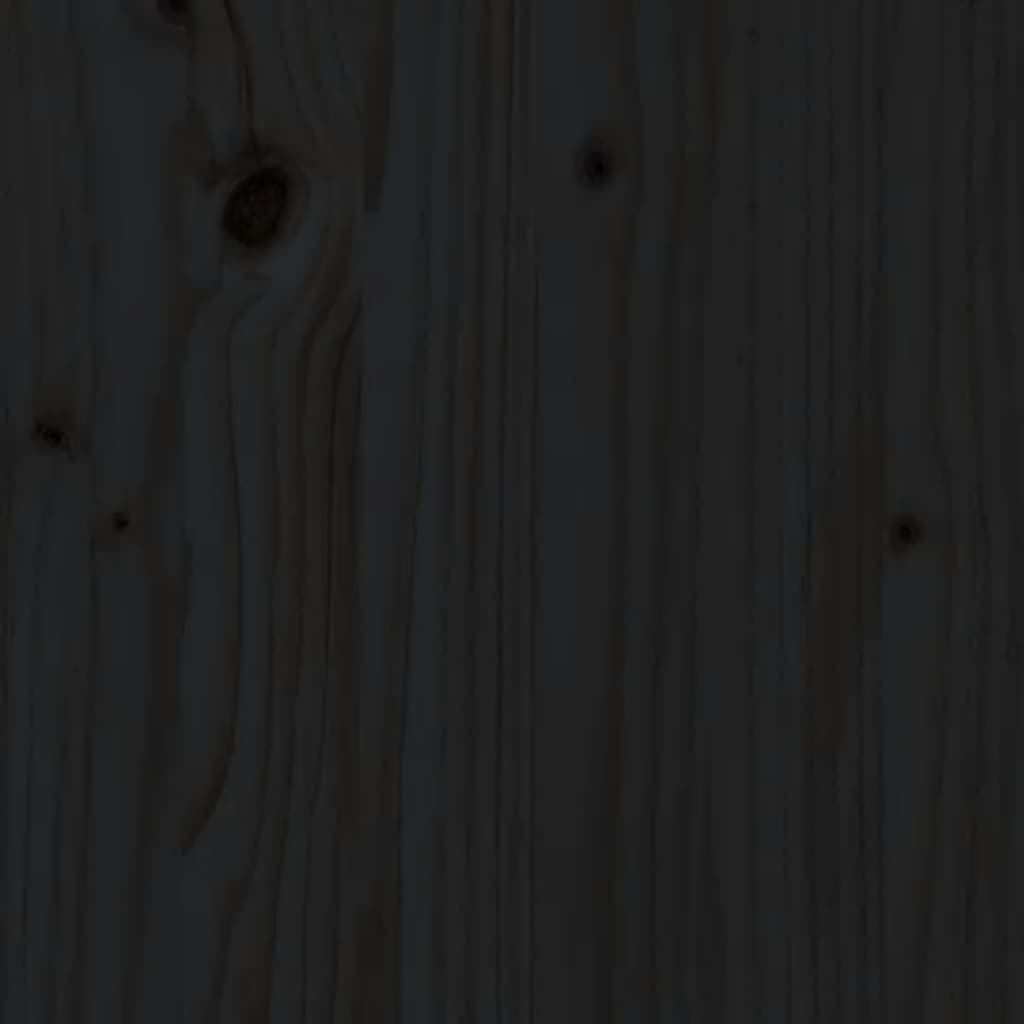 vidaXL skoreol 110x34x45 cm massivt fyrretræ sort