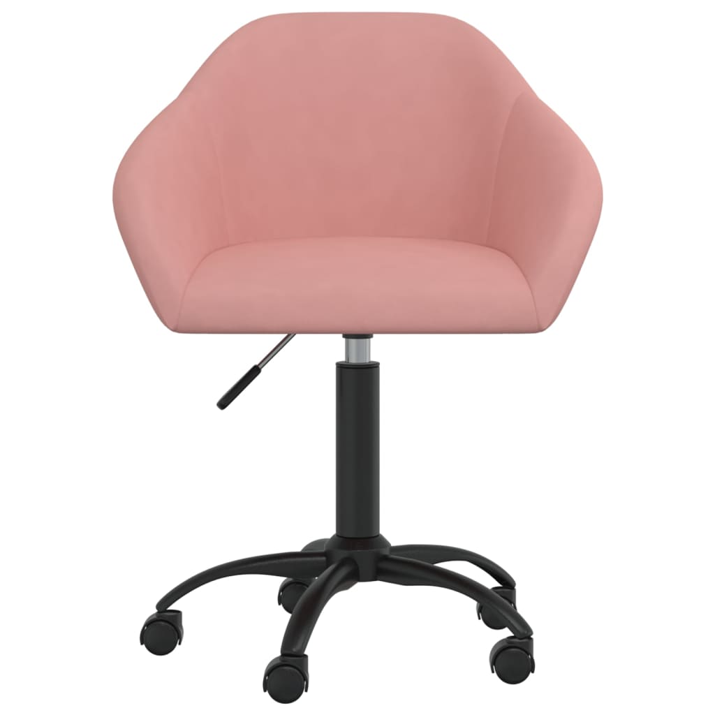 vidaXL drejelige spisebordsstole 2 stk. fløjl lyserød