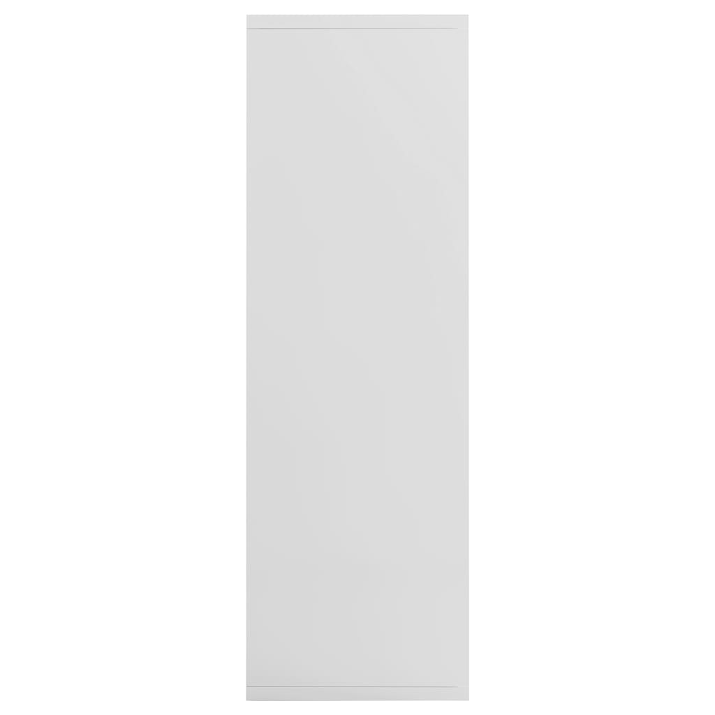 vidaXL bogskab/skænk hvid højglans 50x25x80 cm spånplade