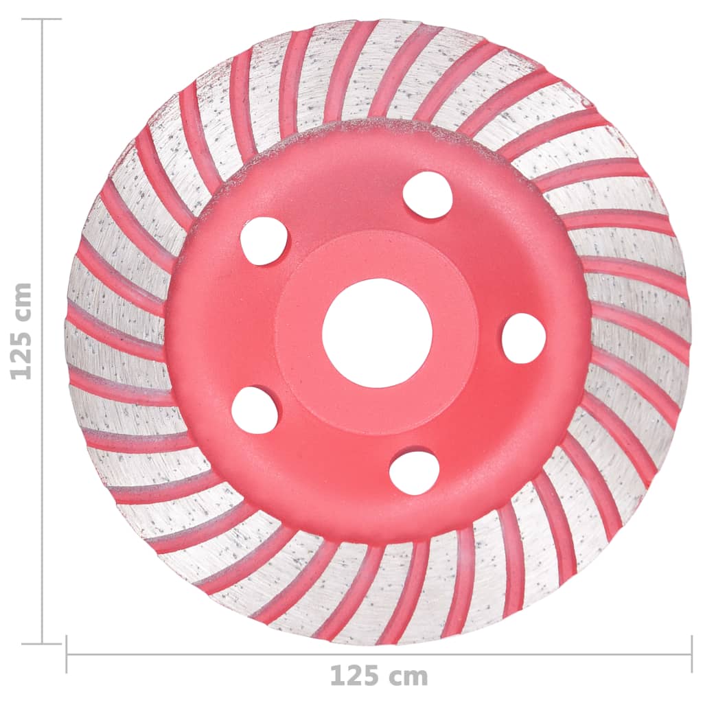 vidaXL diamantslibehjul med turbofunktion 125 mm