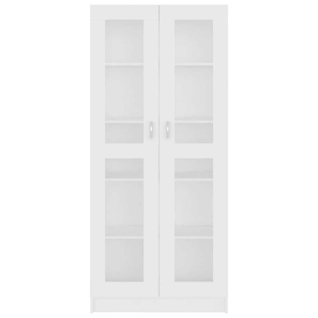 vidaXL vitrineskab 82,5x30,5x185,5 cm spånplade hvid