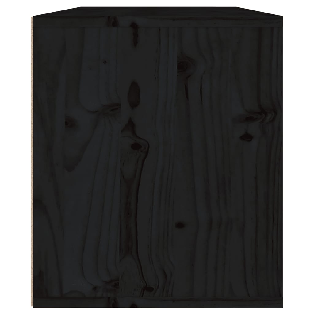 vidaXL vægskab. 60x30x35 cm massivt fyrretræ sort