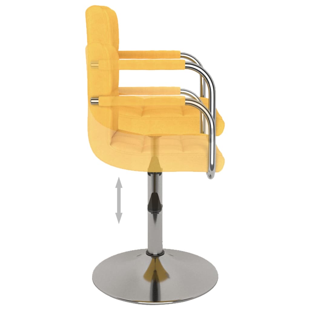 vidaXL spisebordsstol stof gul