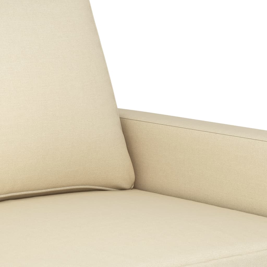 vidaXL 2-personers sofa 120 cm stof cremefarvet