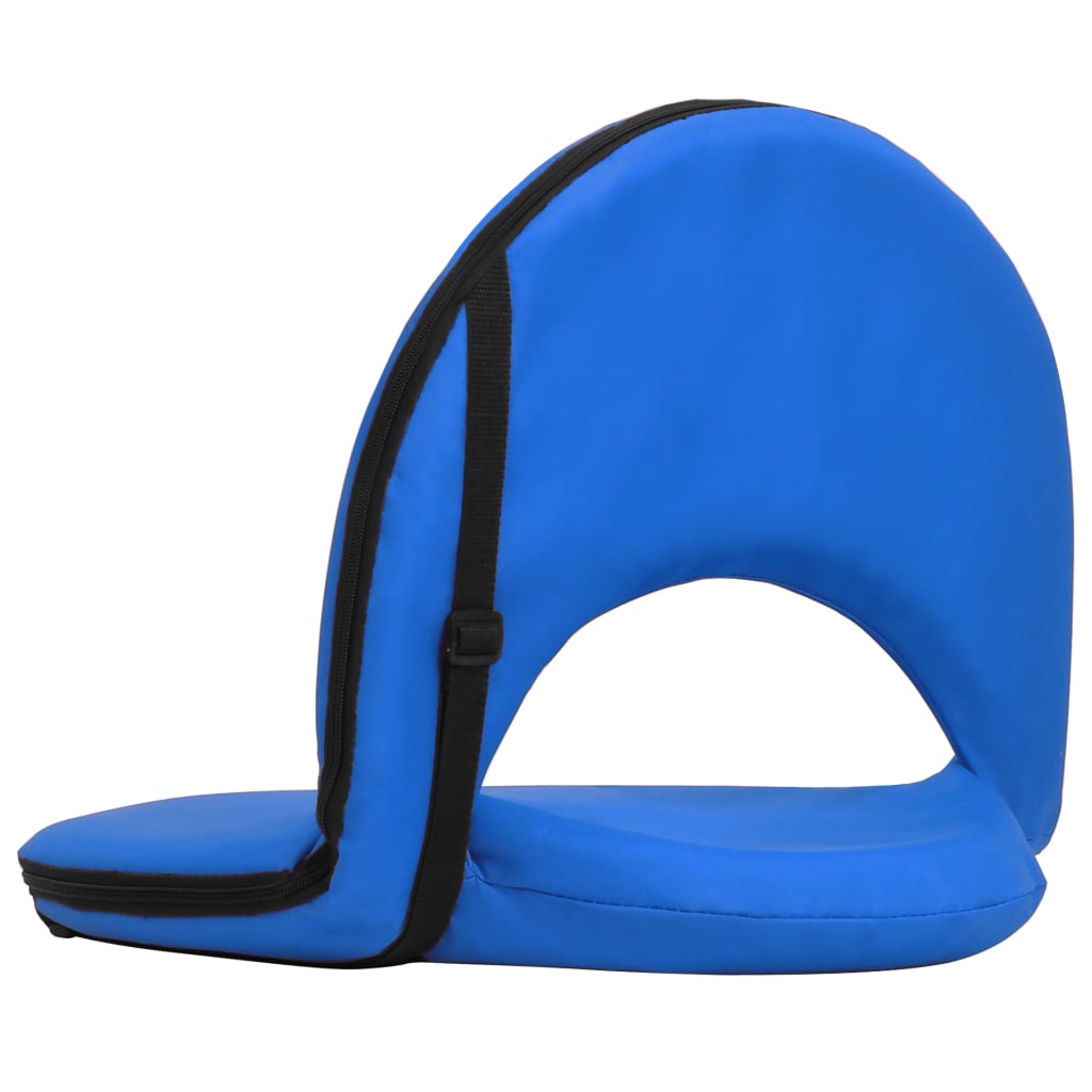 vidaXL foldbare strandstole 2 stk. stål og stof blå