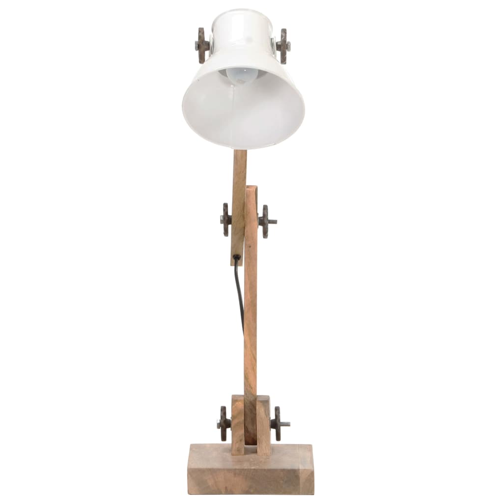 vidaXL industriel skrivebordslampe 58x18x90 cm E27 rund hvid